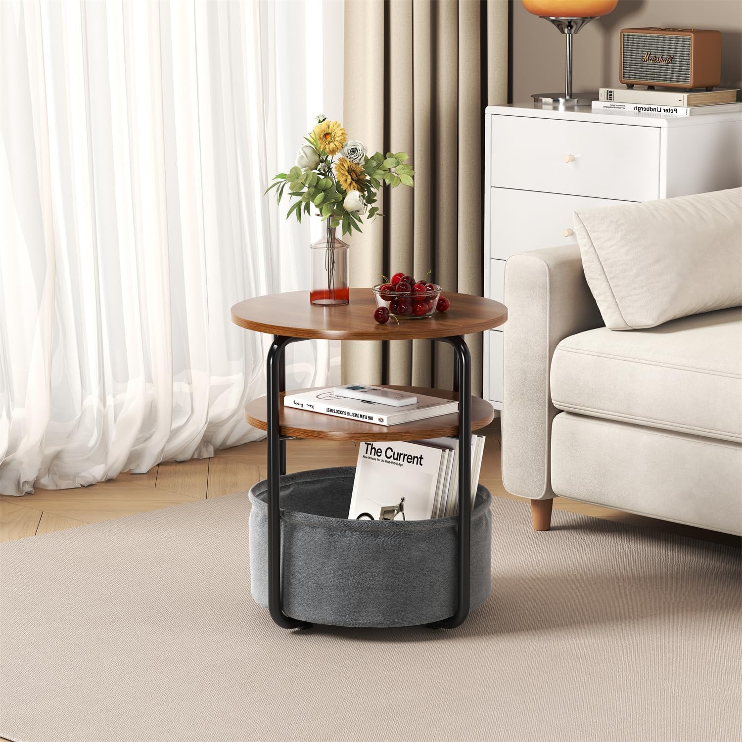 3-Tier Small Round Side Table  - Luxury Bags Tier ulasan dan harga