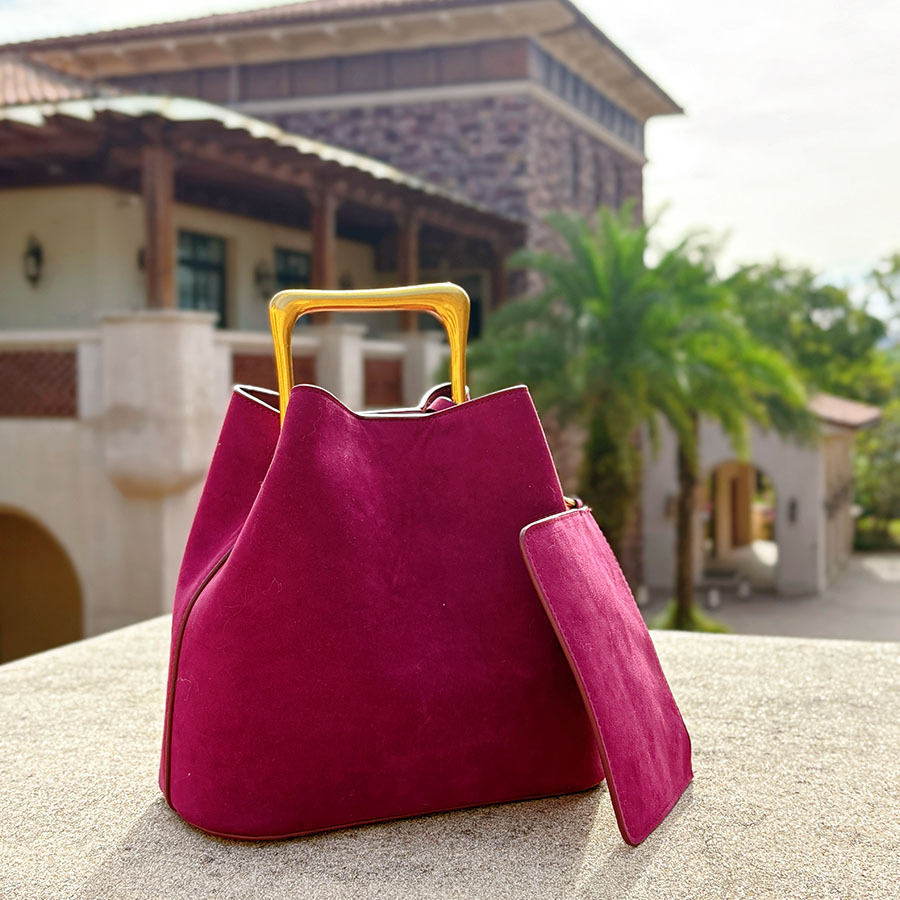 Genuine Suede Leather Women Sh - Bucket Bag Suede ulasan dan harga