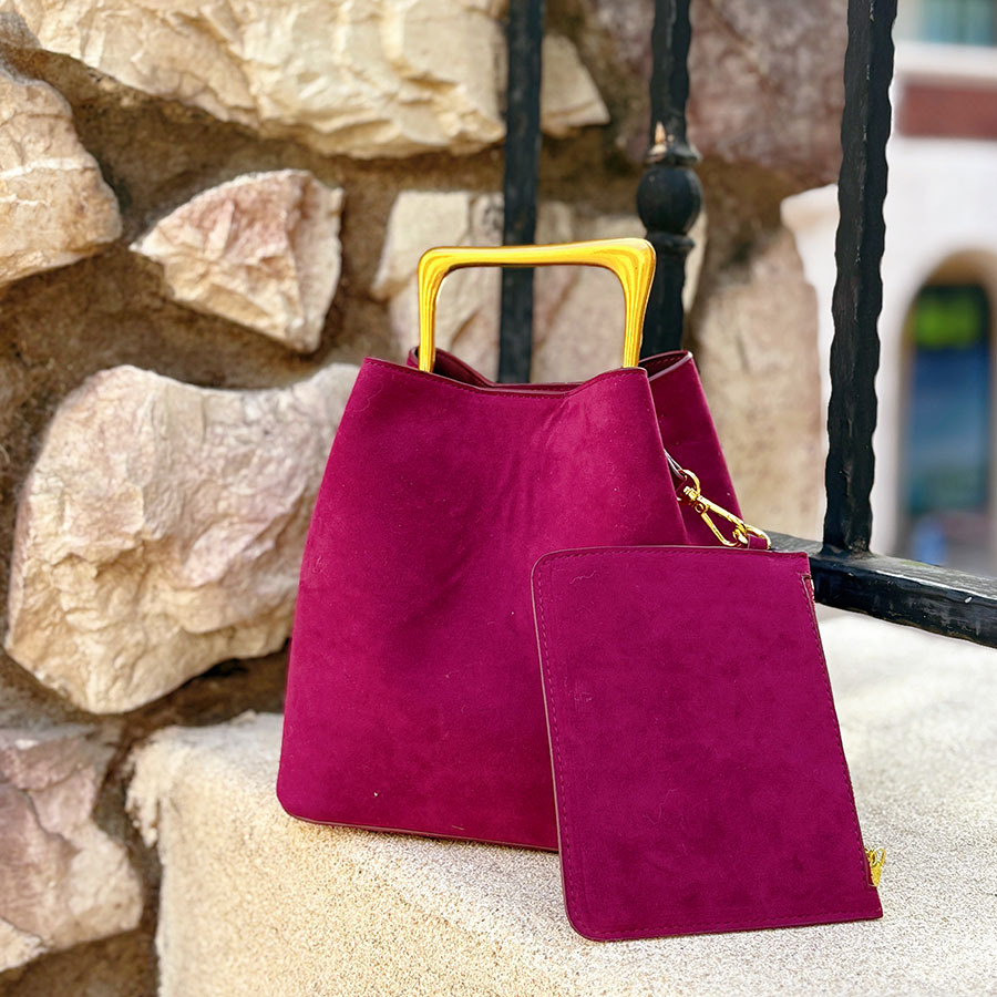 Genuine Suede Leather Women Sh - Bucket Bag Suede ulasan dan harga