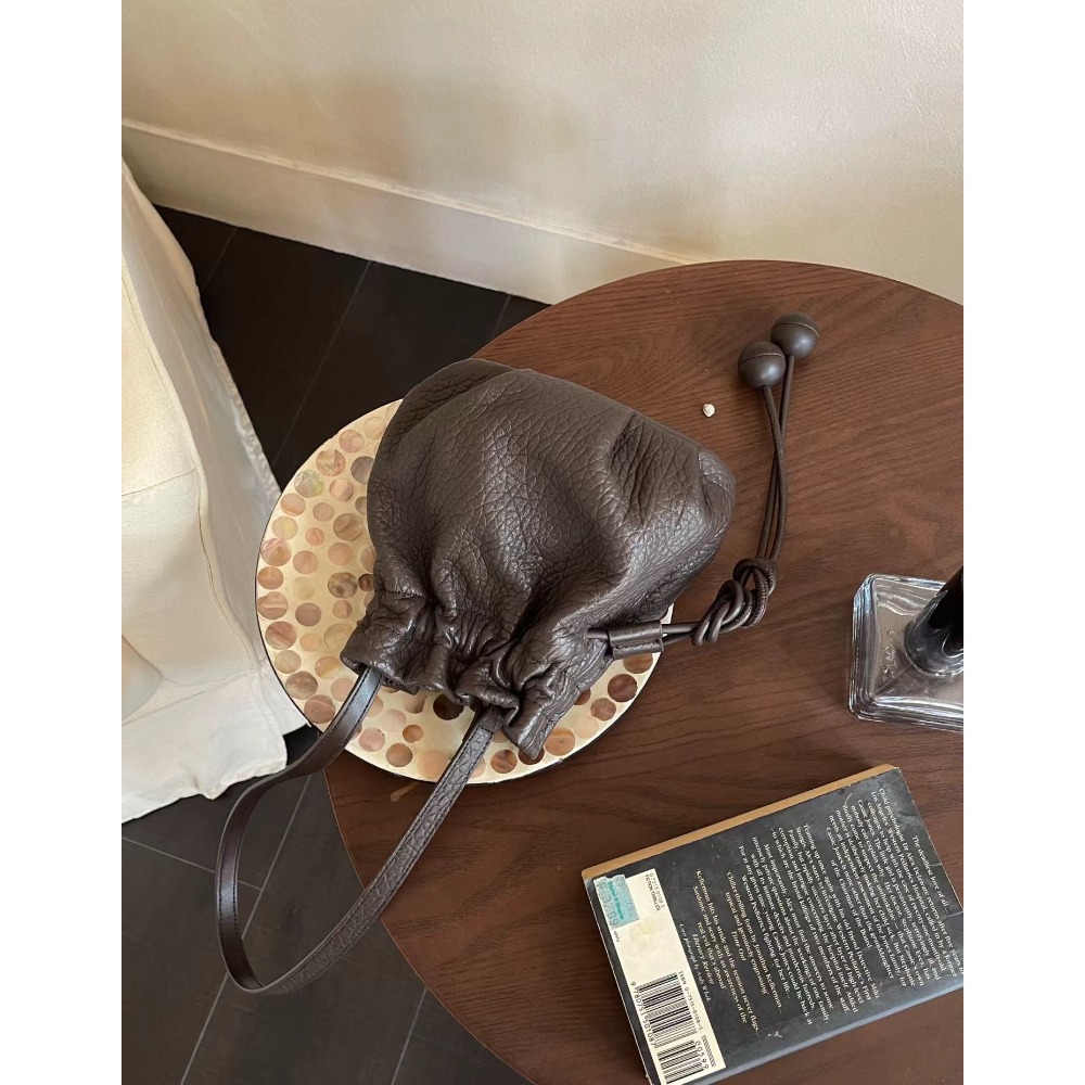 Vintage Leopard Print Drawstri - Bucket Bag Suede ulasan dan harga