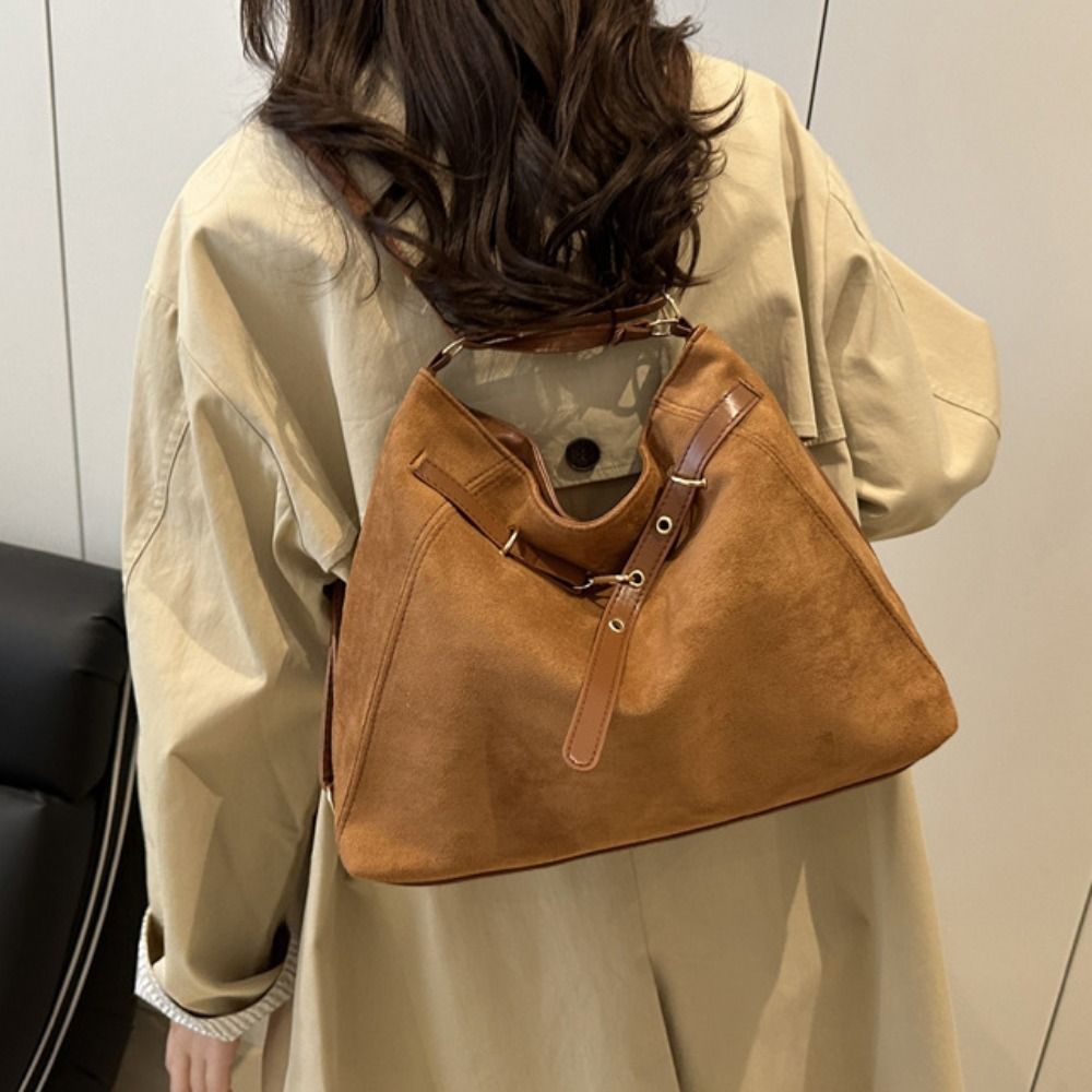 Trendy Large Capacity Suede To - Bucket Bag Suede ulasan dan harga