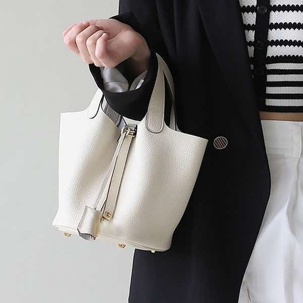 Leather Vegetable Basket, Wome - Bucket Bag Suede ulasan dan harga